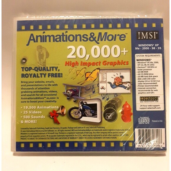 IMSI Selectsoft Animation & More 20,000 High Impact Graphics CD-ROM Windows XP - Picture 2 of 5